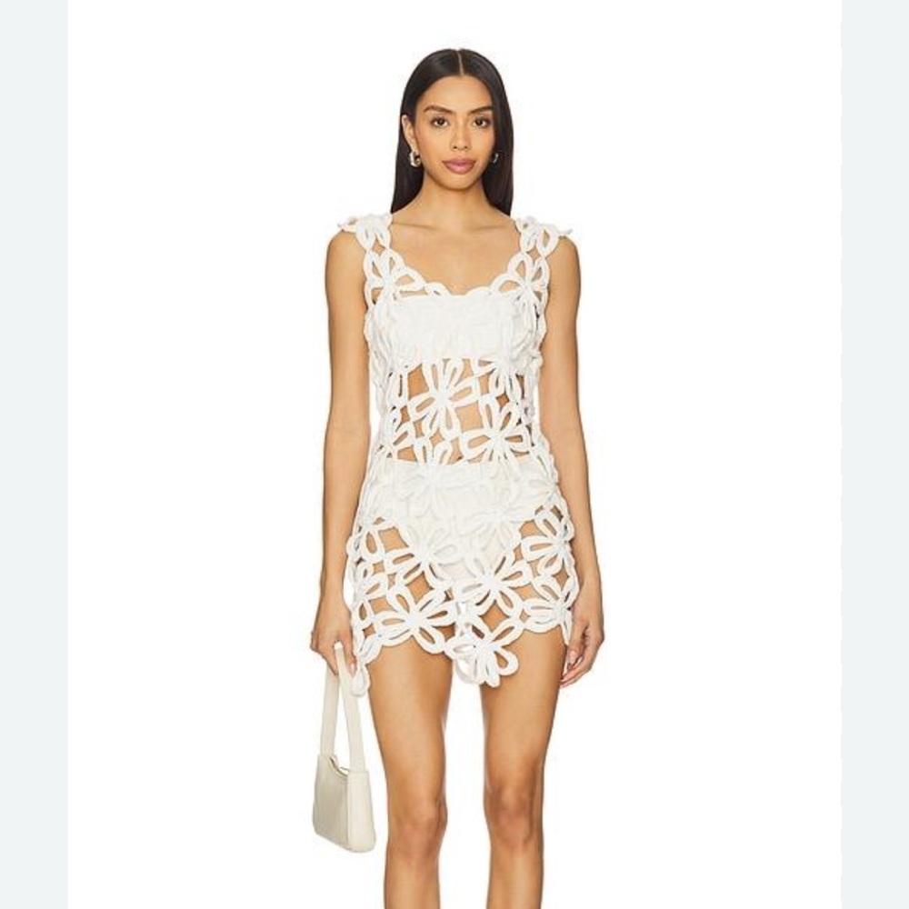 Tularosa White Floral Mini Dress